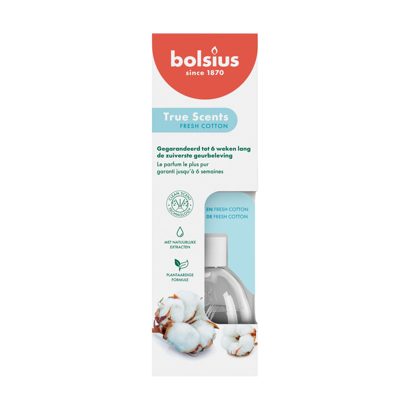 Аромадифузор Bolsius True Scents Fresh Cotton, 60 мл